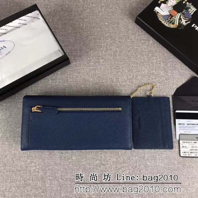 PRADA普拉達 官網同步 簡單時尚 新款女士翻蓋錢夾 1MH132 DD1008